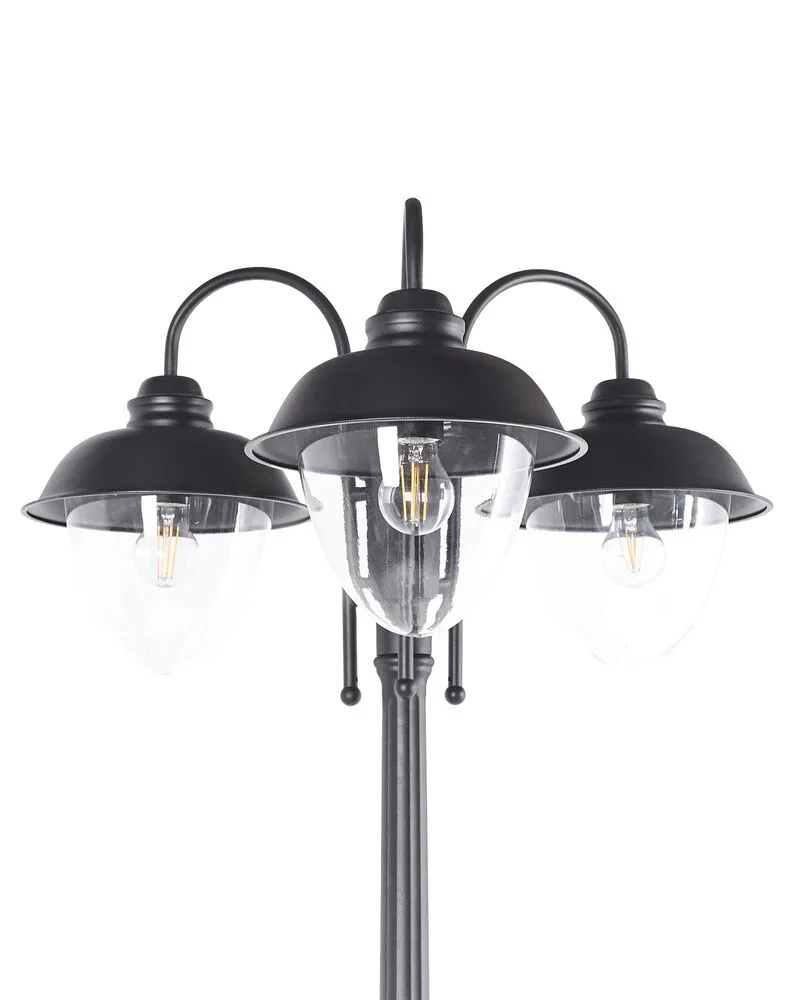 3 Light Outdoor Lamp Post Noir jais BANKA