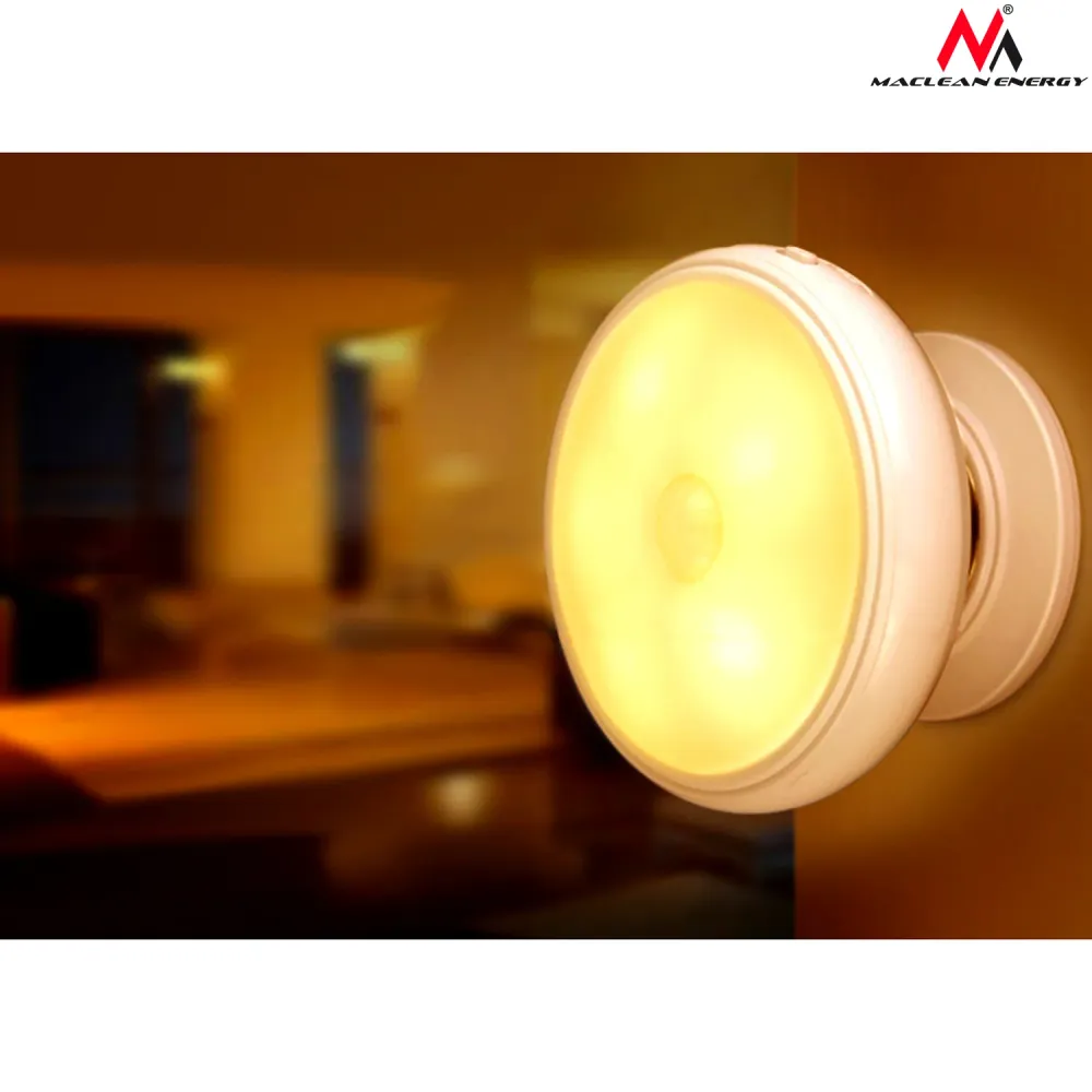 Maclean MCE223 Lamp Motion Sensor Wireless Battery Powered Dusk to Dawn 11 LED Doux Light Magnetic Wireless PIR