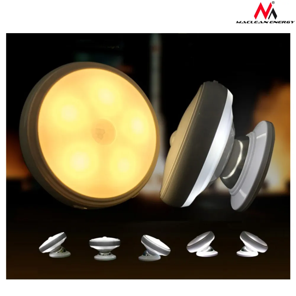 Maclean MCE223 Lamp Motion Sensor Wireless Battery Powered Dusk to Dawn 11 LED Doux Light Magnetic Wireless PIR
