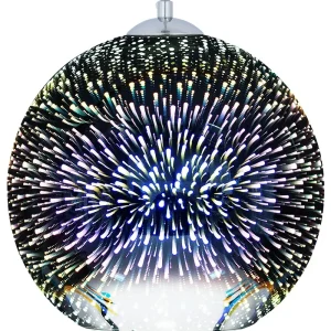 En verre Pendant Lamp Silver SESSERA