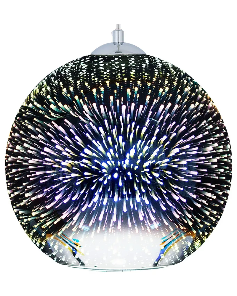 En verre Pendant Lamp Silver SESSERA