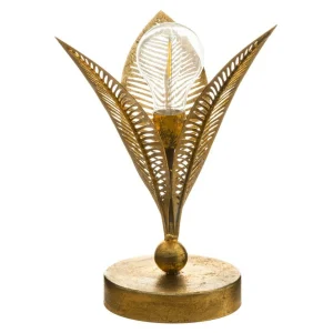 Kit d'Éclairage Ambiance Lampe led feuille en métal doré 24.5 cm