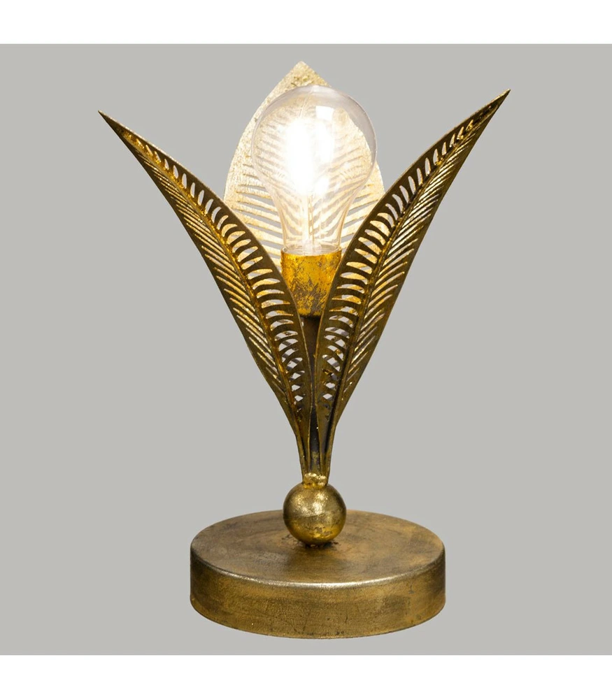 Kit d'Éclairage Ambiance Lampe led feuille en métal doré 24.5 cm