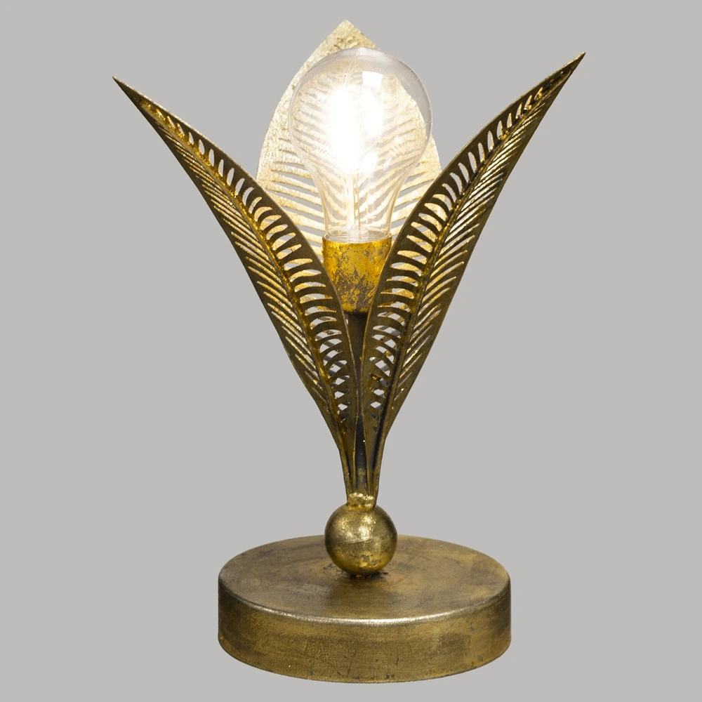 Kit d'Éclairage Ambiance Lampe led feuille en métal doré 24.5 cm