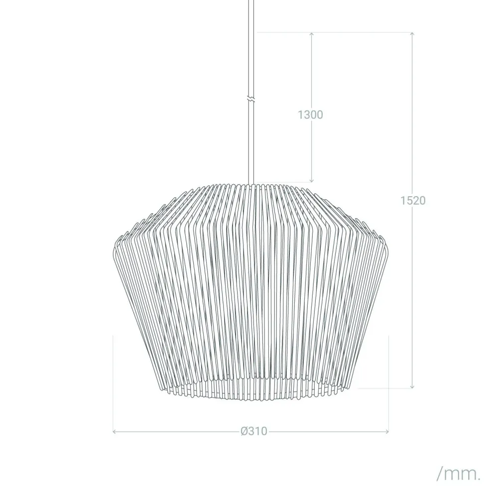 Lampe à sel Lustre en papier tressé Lebil avec éclairage LED intégré