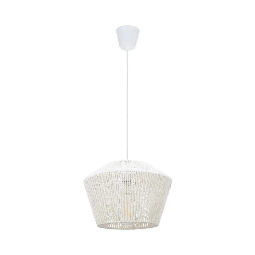 Lampe à sel Lustre en papier tressé Lebil avec éclairage LED intégré