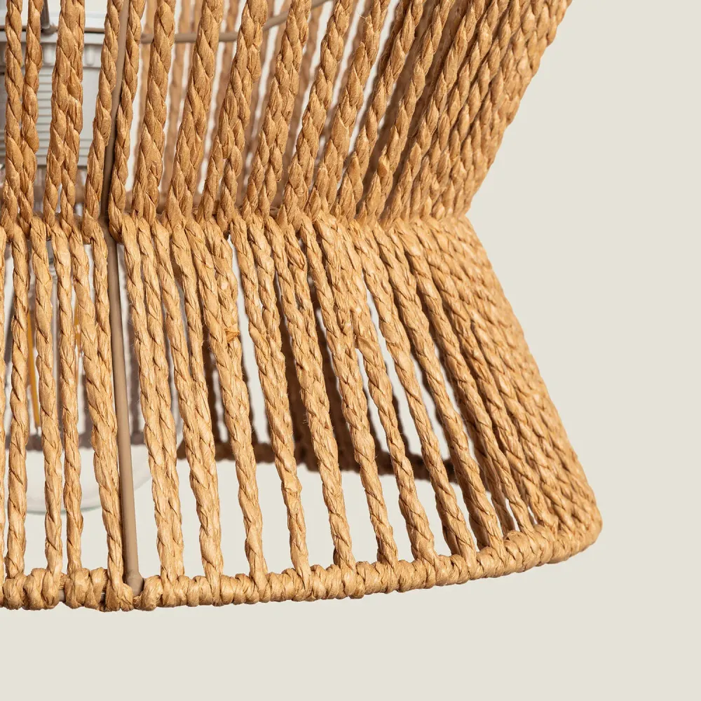 Lustre en papier entrelacé avec éclairage LED intégré en multicolore
