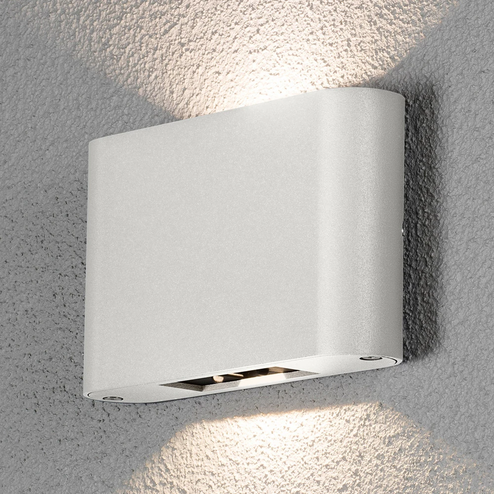 Applique d'ext. LED Chieri 2 lampes 18 cm blanche