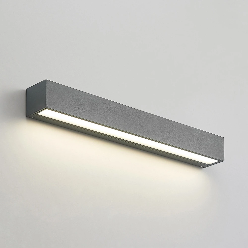 Applique d'extérieur LED Arcchio Lengo, CCT, 50 cm, à 1 lampe, graphite