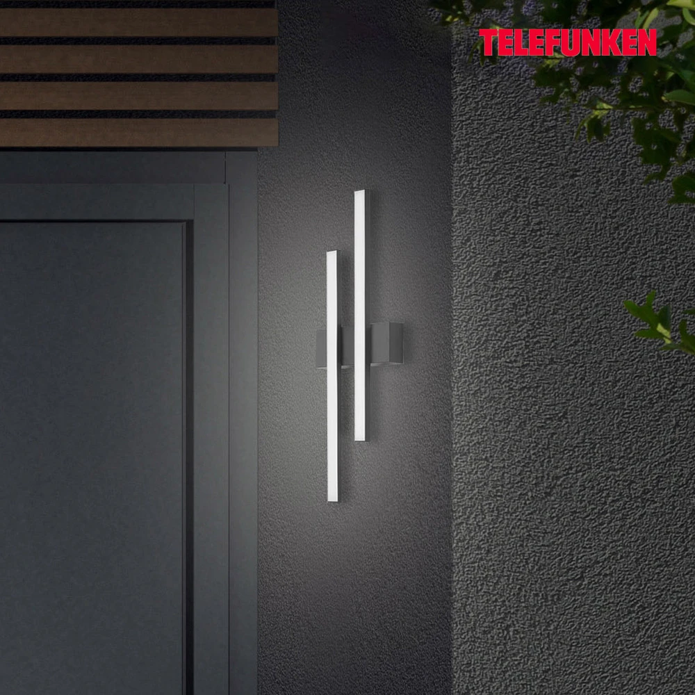Applique extérieur LED Graz direct 2 lampes noir