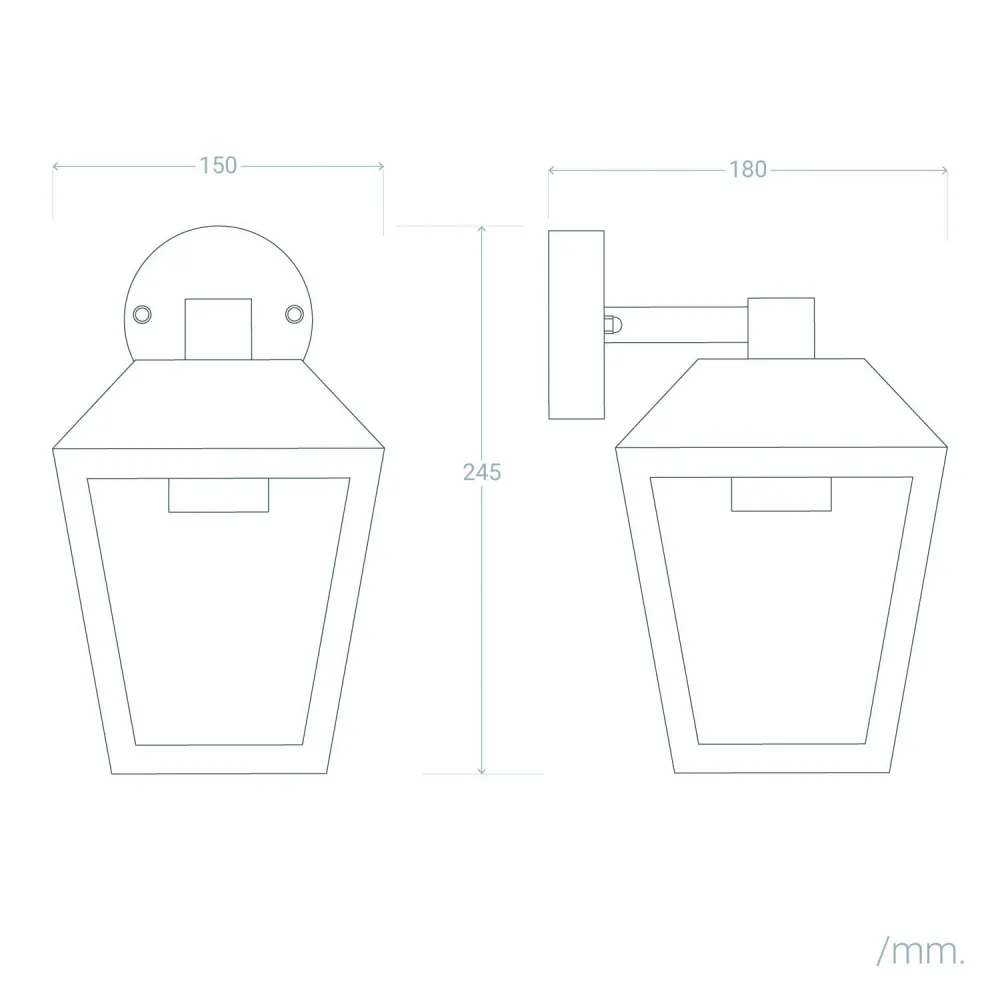 Applique extérieure en aluminium pour éclairage avec LED Ketsa