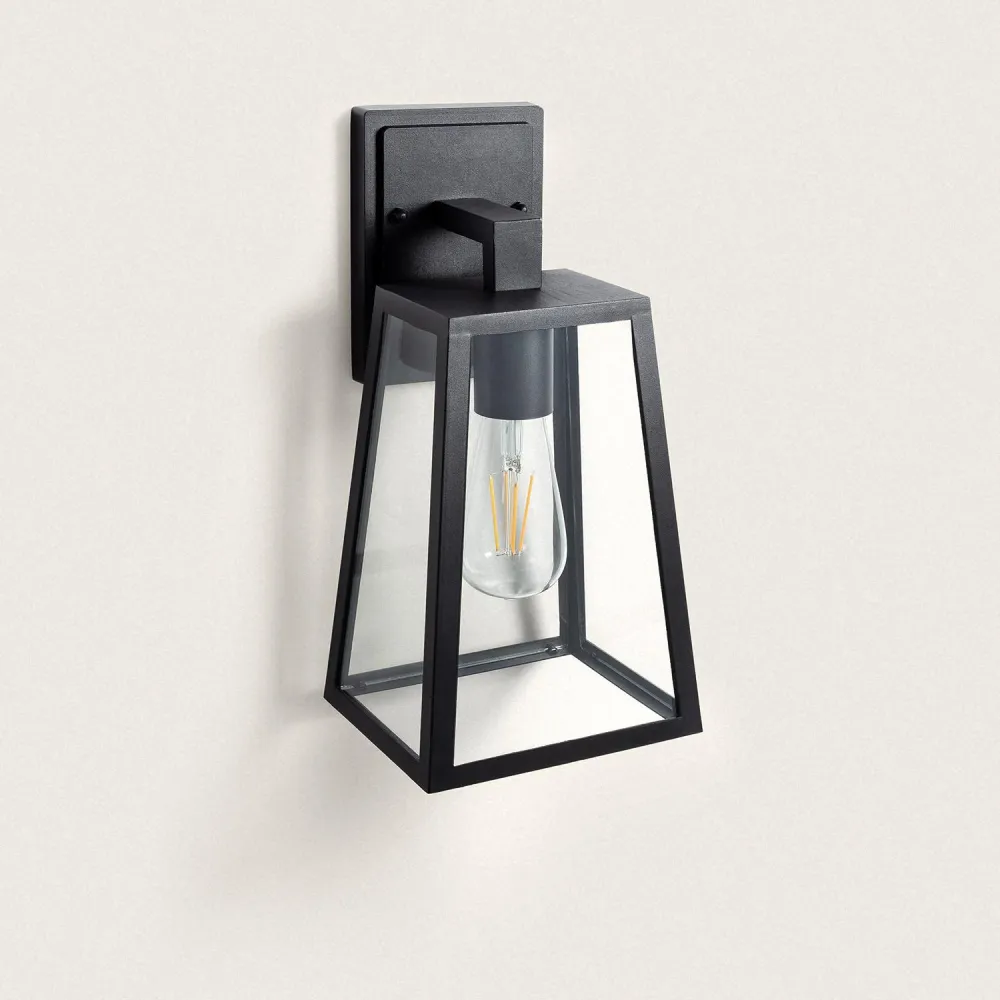 Applique extérieure en aluminium et verre avec éclairage LED Karan