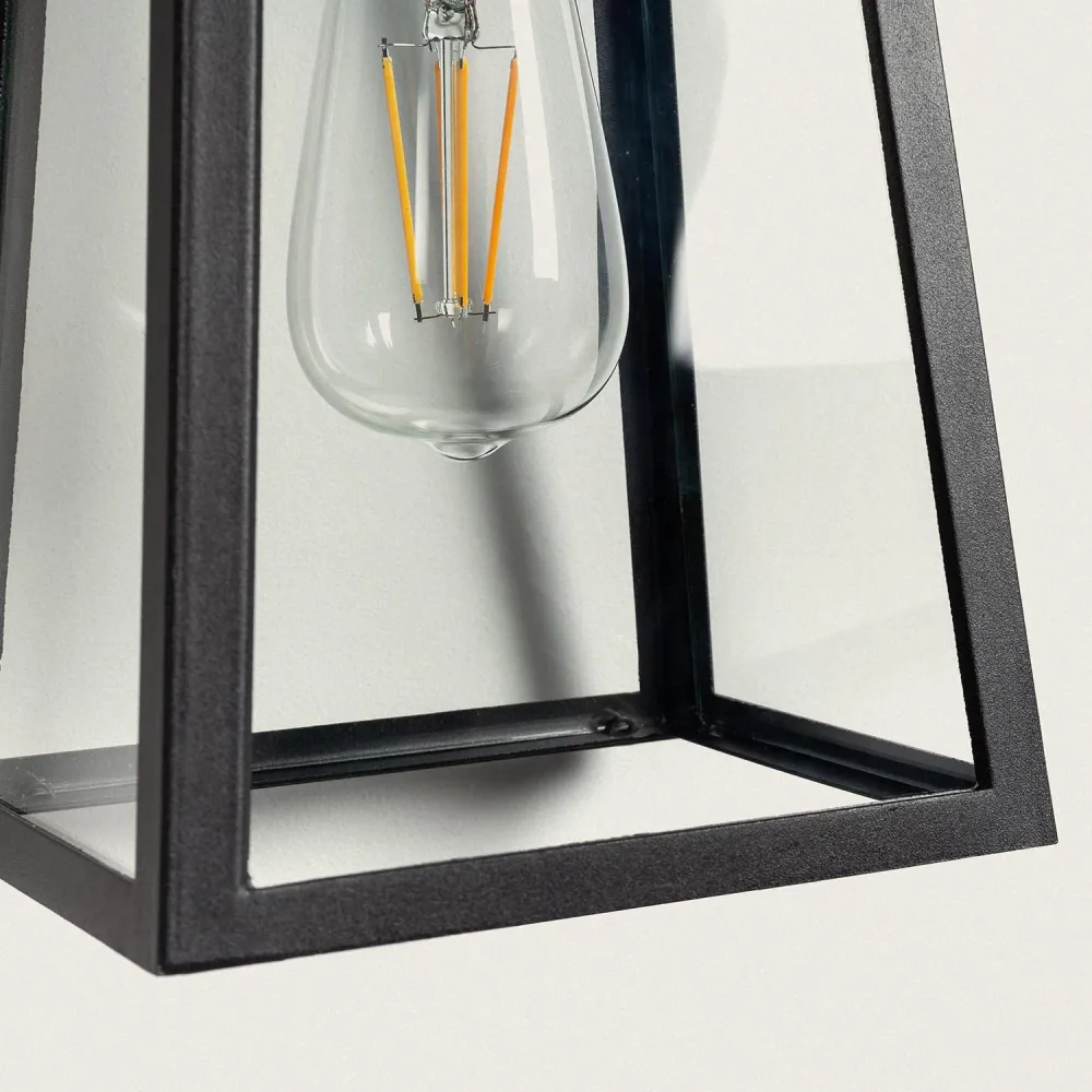Applique extérieure en aluminium et verre avec éclairage LED Karan