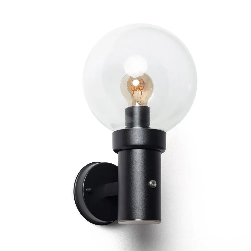 Applique extérieure en inox avec capteur de luminosité et éclairage LED