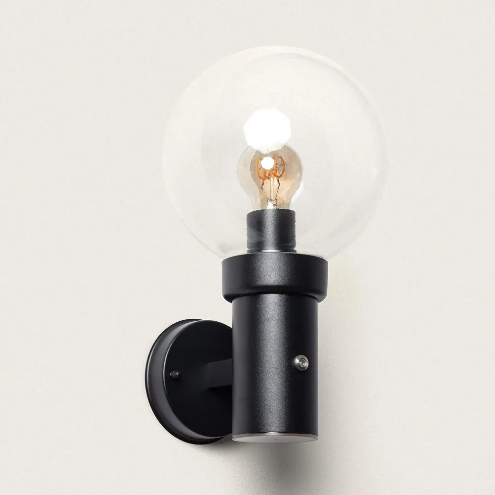 Applique extérieure en inox avec capteur de luminosité et éclairage LED