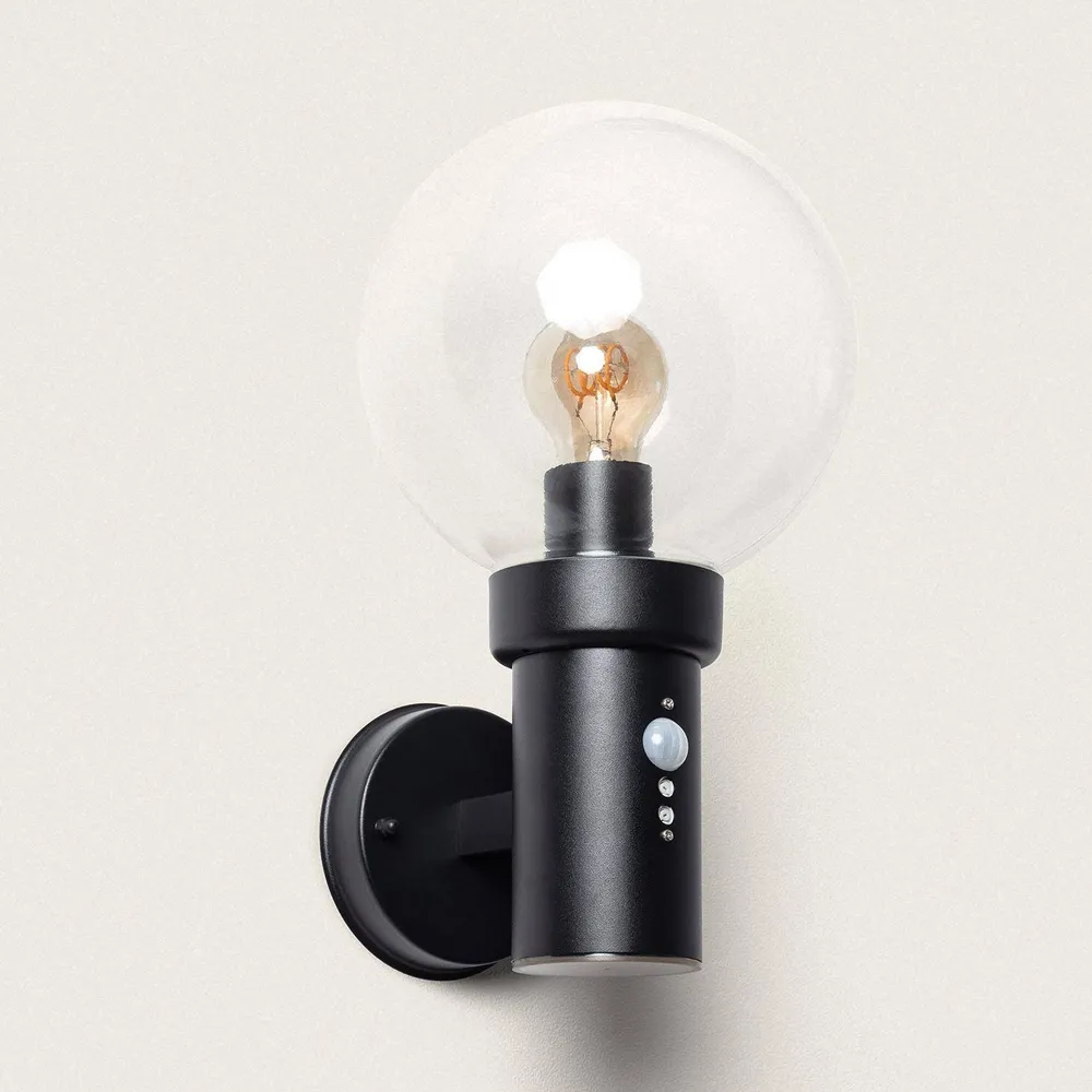 Applique extérieure en inox avec capteur de luminosité et éclairage LED