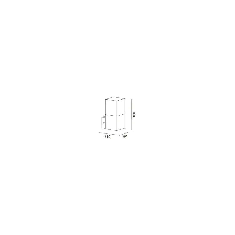 Applique extérieure noire en aluminium pour éclairage LED
