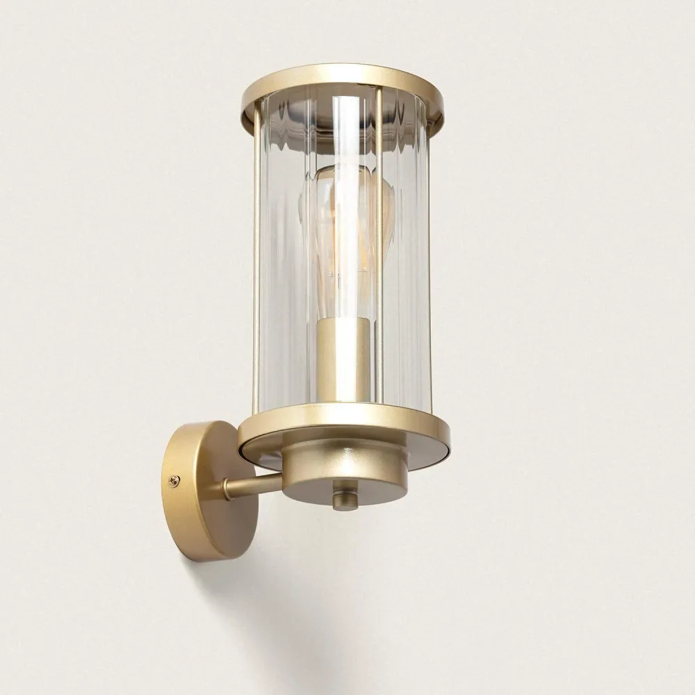 Applique extérieure en verre Gauta à éclairage LED
