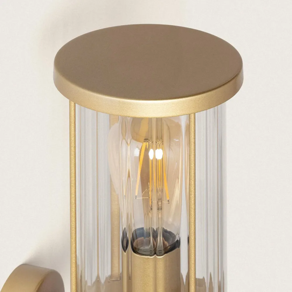 Applique extérieure en verre Gauta à éclairage LED