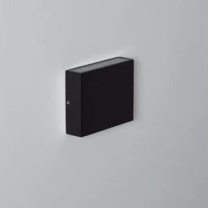 Applique Murale LED Extérieure Kaysa 6W Éclairage Jumeau Face Carrée Noire Blanc Neutre 4000K - 4500K