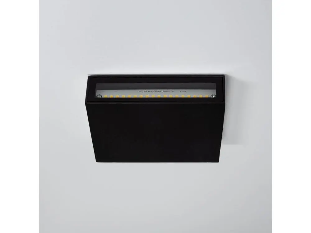 Applique Murale LED Extérieure Kaysa 6W Éclairage Jumeau Face Carrée Noire Blanc Neutre 4000K - 4500K