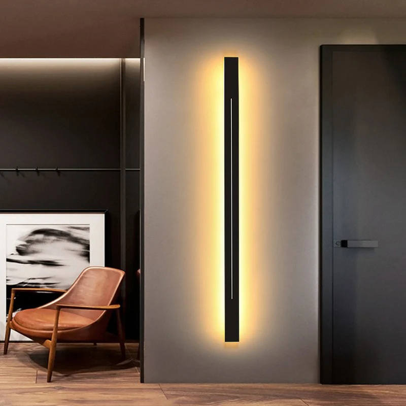 Applique de salon linéaire rectangulaire allumant l'appareil d'éclairage tendance de mur LED acrylique