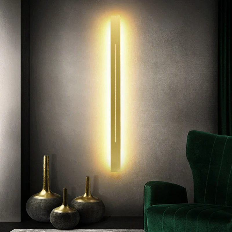 Applique de salon linéaire rectangulaire allumant l'appareil d'éclairage tendance de mur LED acrylique