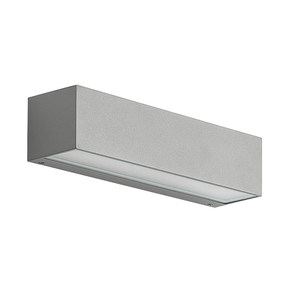Arcchio applique d'extérieur LED Lengo, CCT, 25 cm, à 2 lampes, gris