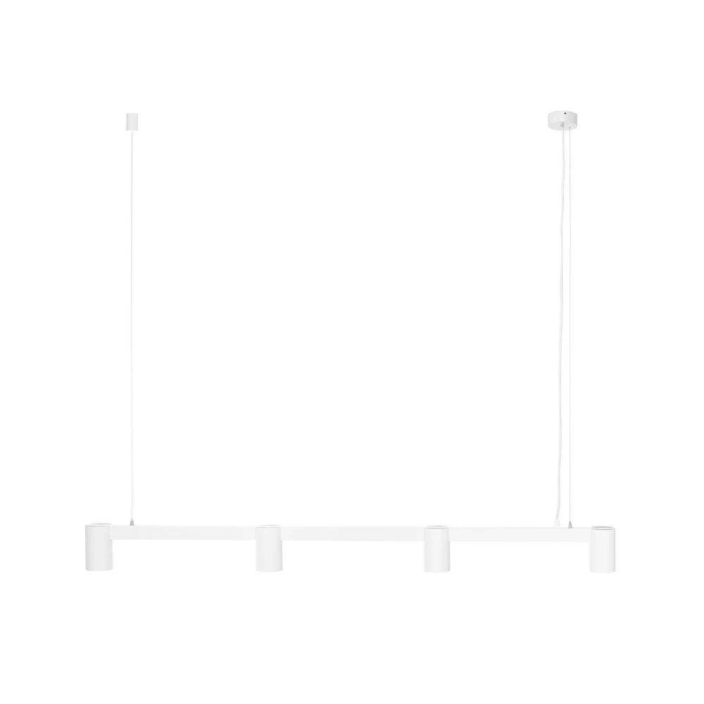 Arcchio Suspension Brinja, blanc, 120 cm de prolongé, 4 lampes, GU10