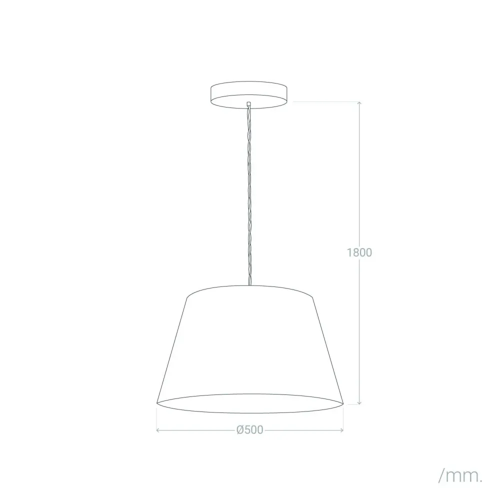 Baharia luminaire suspendu avec éclairage LED intégré et textile tendance