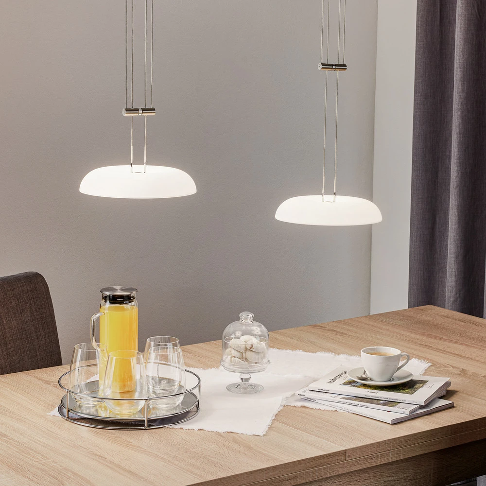 BANKAMP Vanity suspension 2 lampes nickel mat
