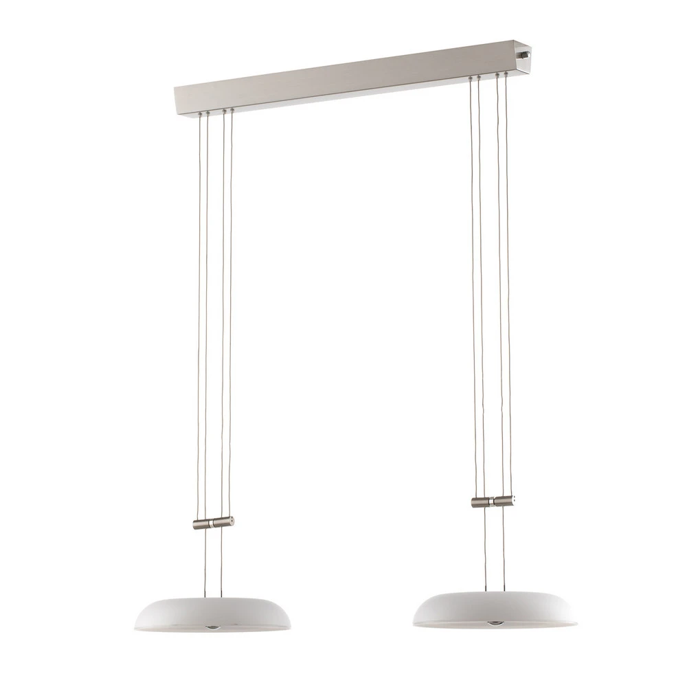 BANKAMP Vanity suspension 2 lampes nickel mat