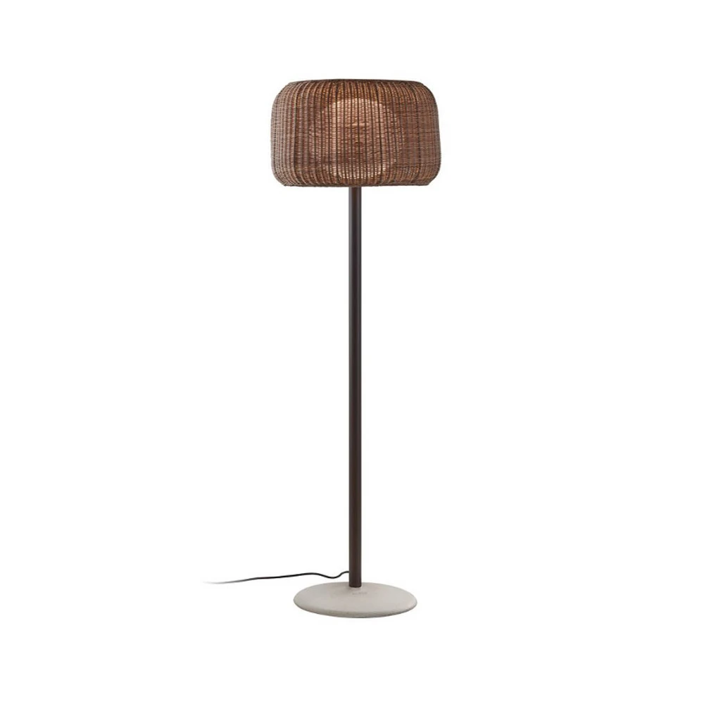 Bover lampe de terrasse Fora P, brun graphite/brun, hauteur 165 cm,