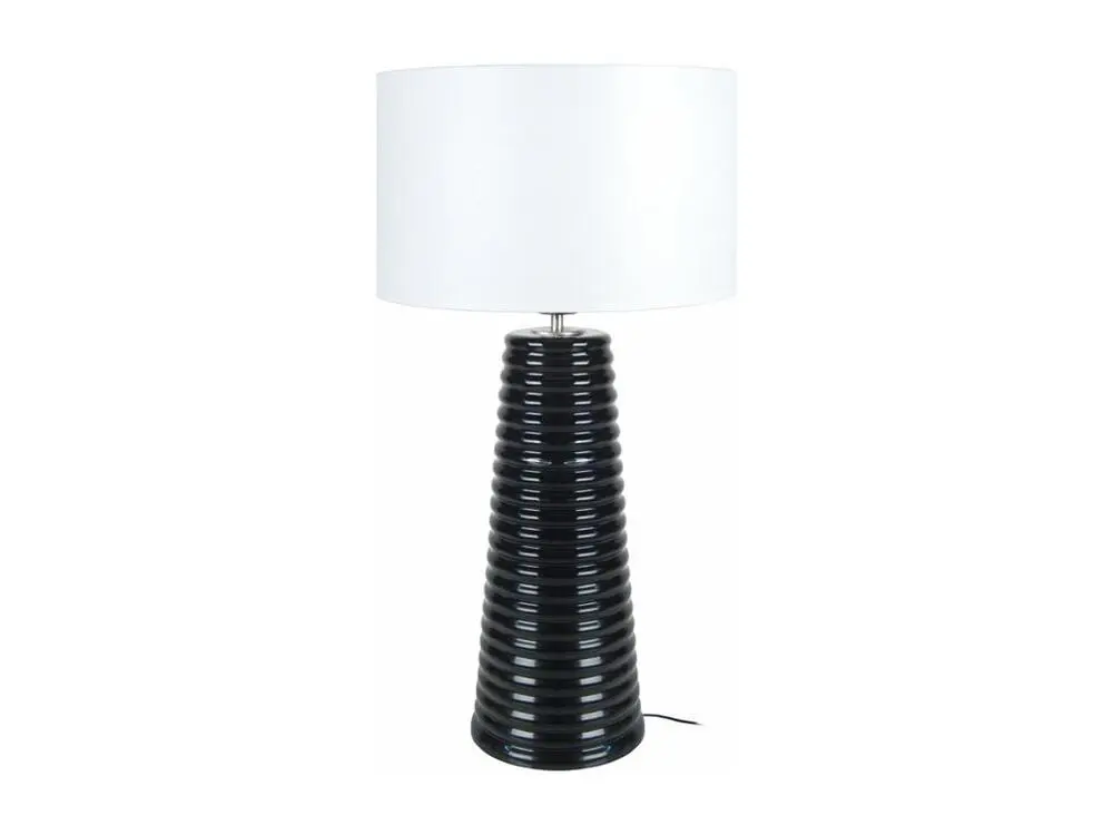 Lampe poser colonne verre noir 30 cm.
