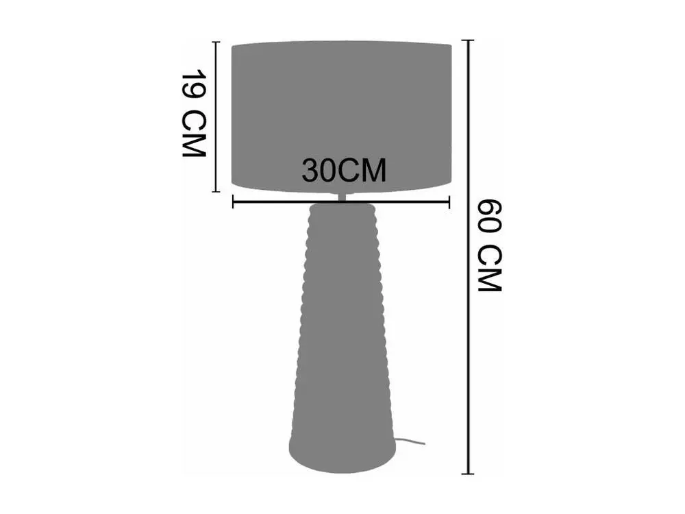Lampe poser colonne verre noir 30 cm.