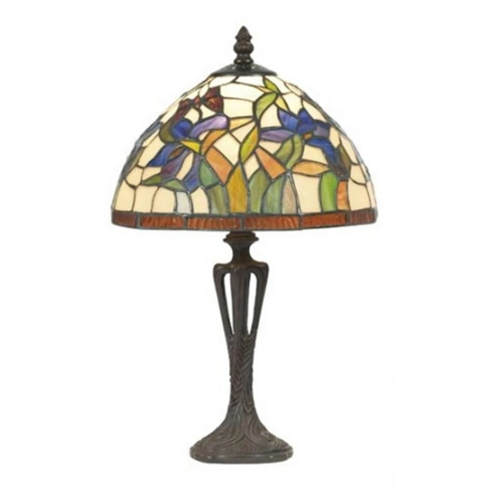 Lampe à poser discrète ELANDA, style Tiffany 41 cm