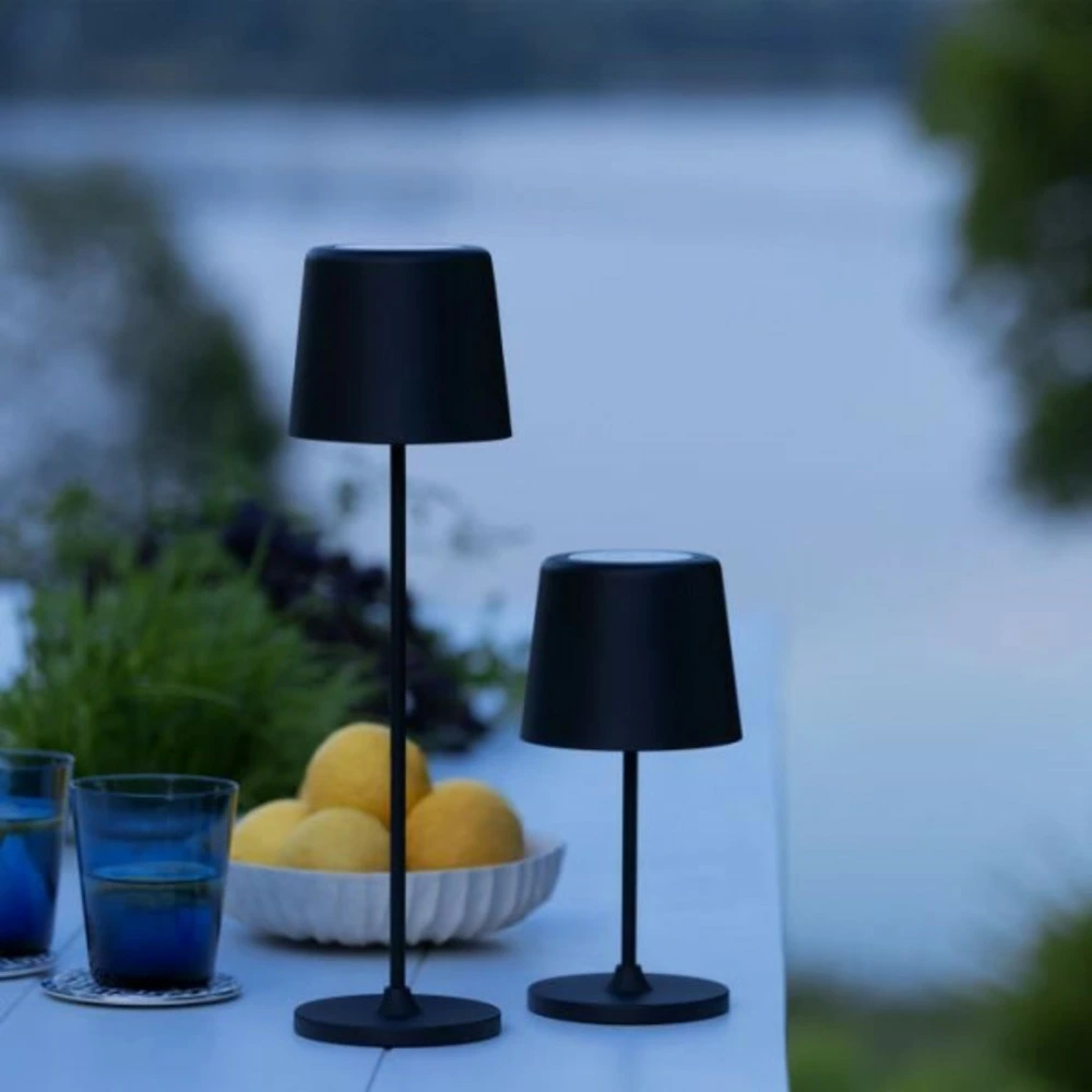 Lampe poser led kaami - noir - extérieur - 2w - ip44 - métal et plastique