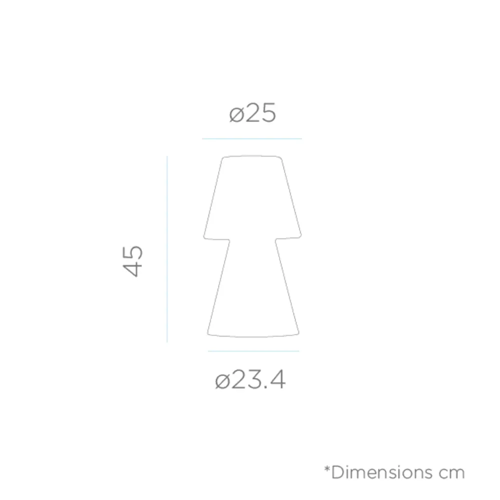 Lampe à poser lola 45 lumière blanche froide par câble hauteur 45cm