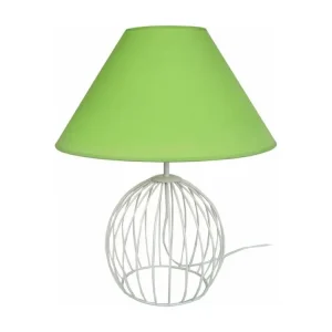 Lampe de salonfilaire métal, vert 44 cm.