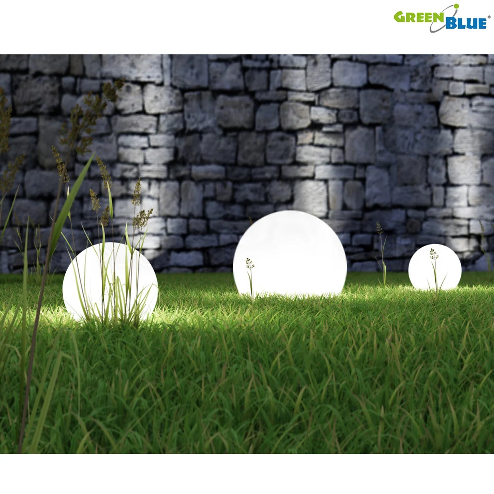 Lampe solaire LED extérieure sur pied blanche 30x30x63 cm GreenBlue GB168