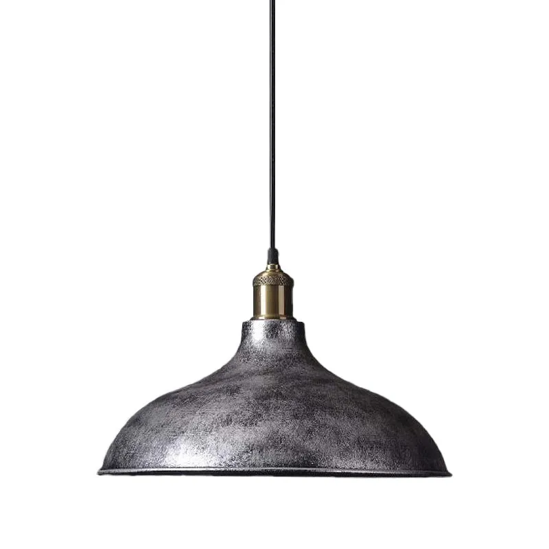 Lampe suspendue à 1 ampoule, plafonnier en métal de Style Classique, noir/blanc, pour Restaurant