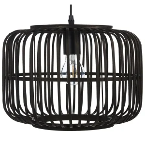 Lampe suspendue en bambou noir MACHEKE