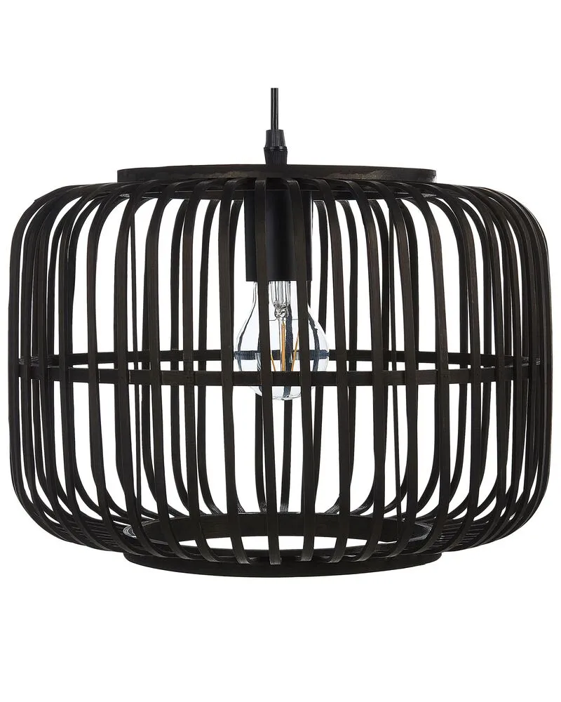 Lampe suspendue en bambou noir MACHEKE
