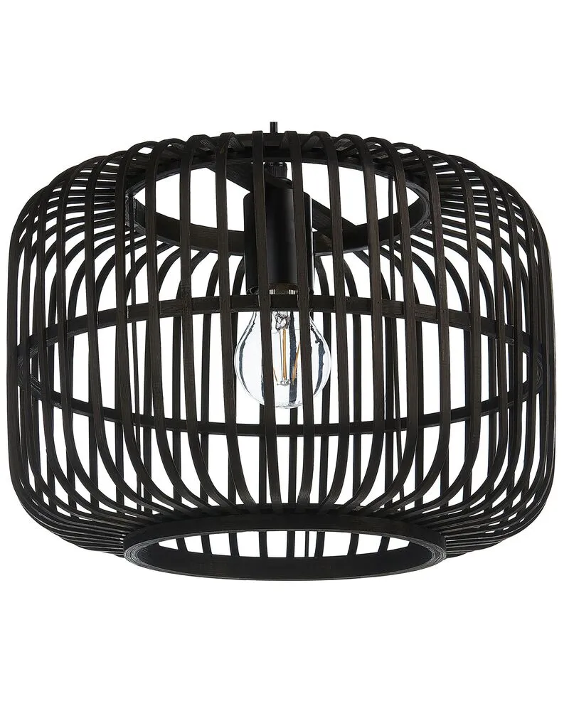 Lampe suspendue en bambou noir MACHEKE