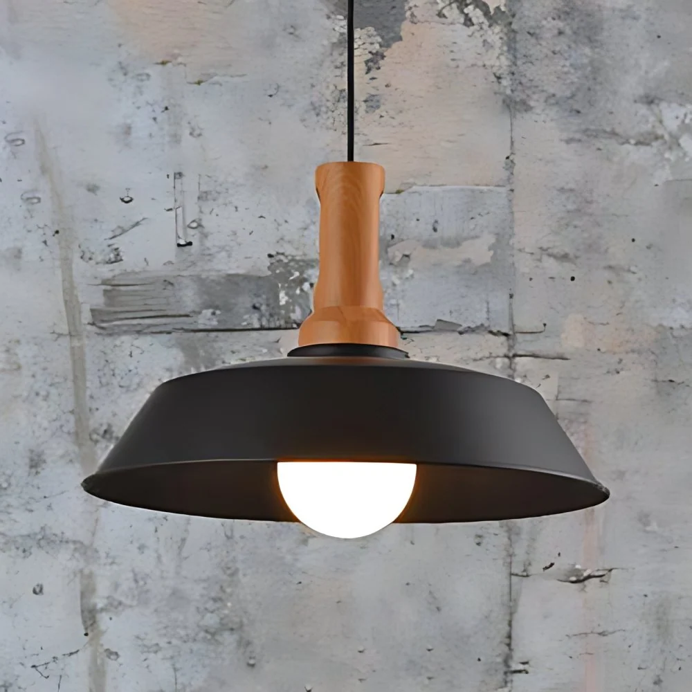 Lampe suspendue classique et élégante pour grange, 10 "/14", W, 1 ampoule, plafonnier en métal, noir/blanc, pour cuisine