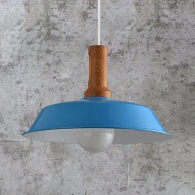 Lampe suspendue classique et élégante pour grange, 10 "/14", W, 1 ampoule, plafonnier en métal, noir/blanc, pour cuisine