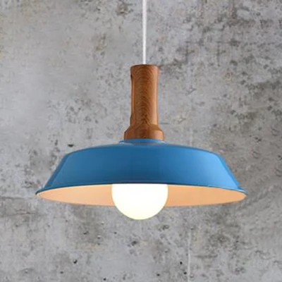 Lampe suspendue classique et élégante pour grange, 10 "/14", W, 1 ampoule, plafonnier en métal, noir/blanc, pour cuisine