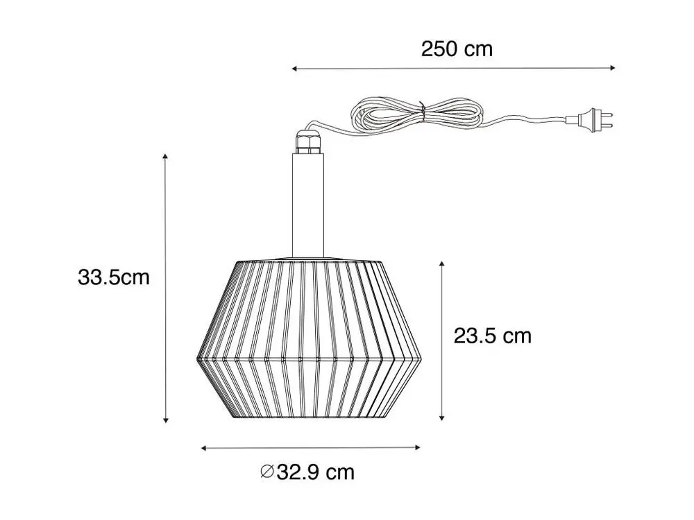 Lampe suspendue d'extérieur noire avec abat-jour blanc 33 cm IP44 - Robbert