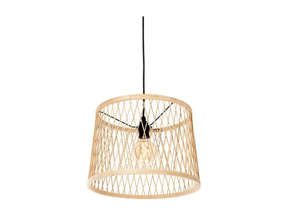 Lampe suspendue d'extérieur rurale en rotin 3 lumières - Calamus