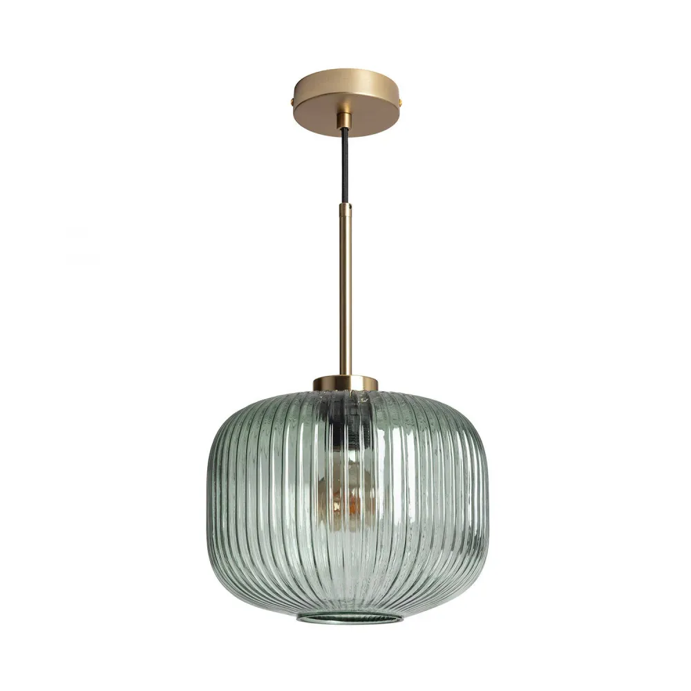 Lampe suspendue Edwin avec éclairage LED et verre